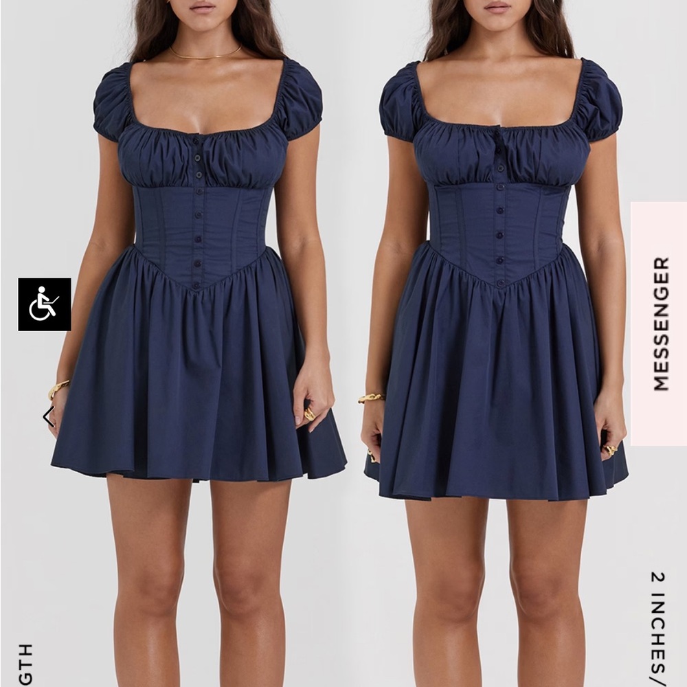 House of cb nala dress size small regular cup LONGER VERSION in navy - Picture 2 of 6
